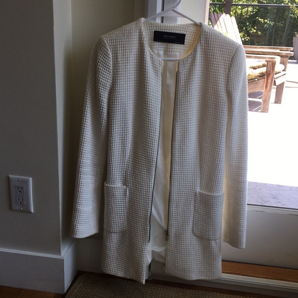 NWOT ZARA white jacket/blazer - Picture 2 of 4